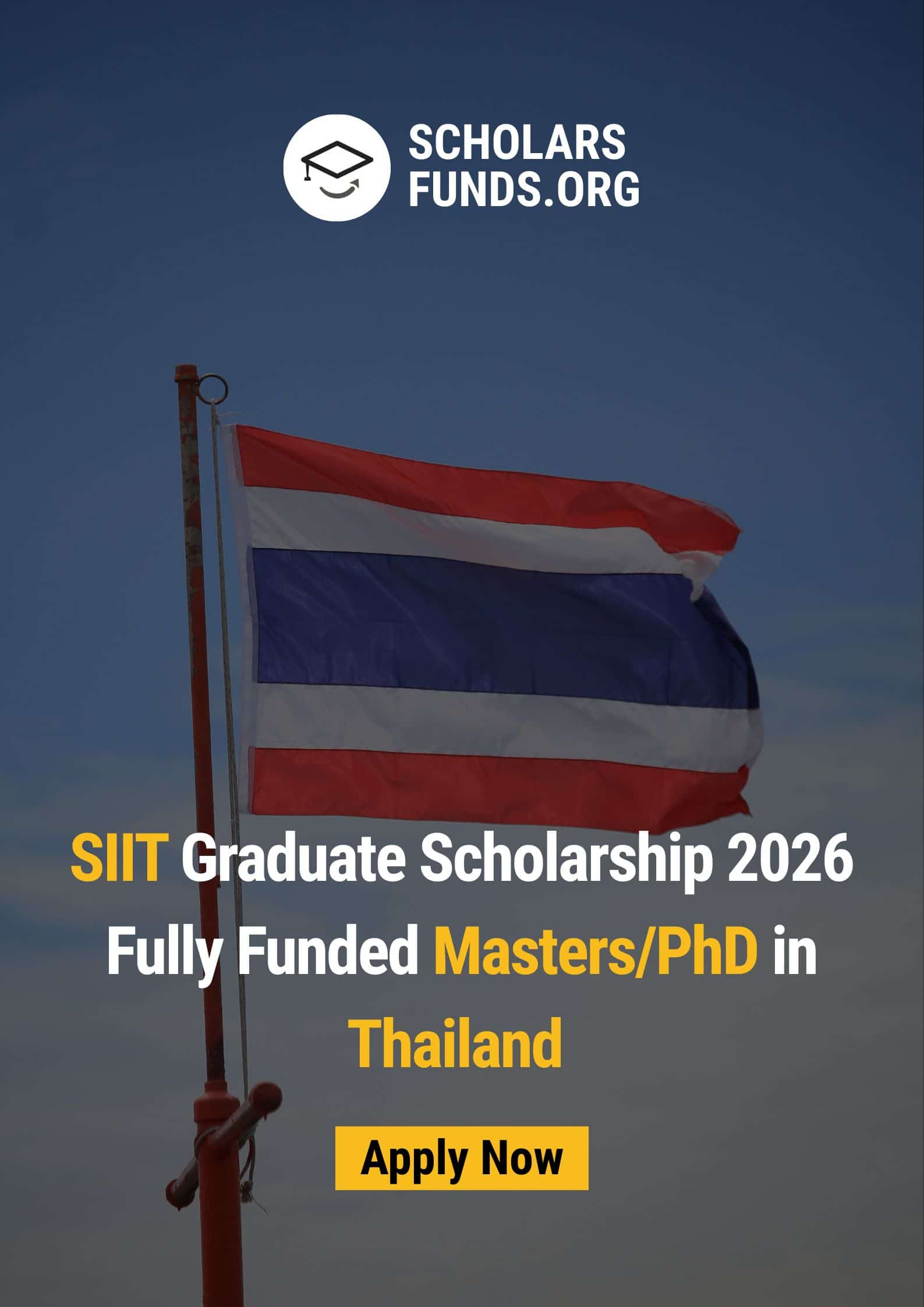 SIIT Graduate Scholarship 2026: Fully Funded Masters and PhD in Thailand